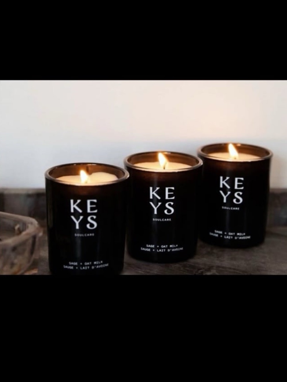 Keyes Soulcare  Sage + Oatmilk Trio Candle Collection🕯️